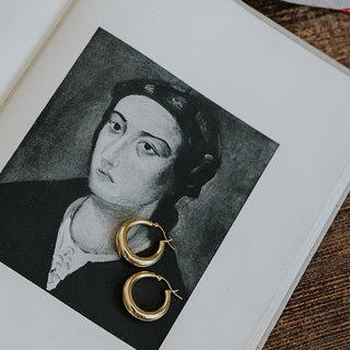 Thick Hoop Earrings - 14k