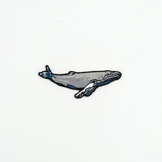 humpback whale embroidered patch