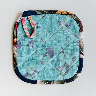 Kantha Pot Holder - Navy Border