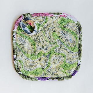 Kantha Pot Holder - Pink Border