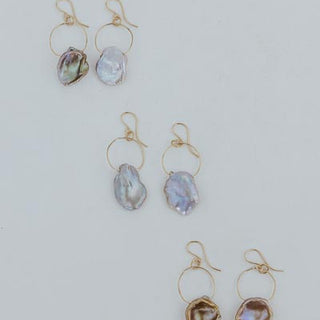 Baroque Coin Pearl Earrings