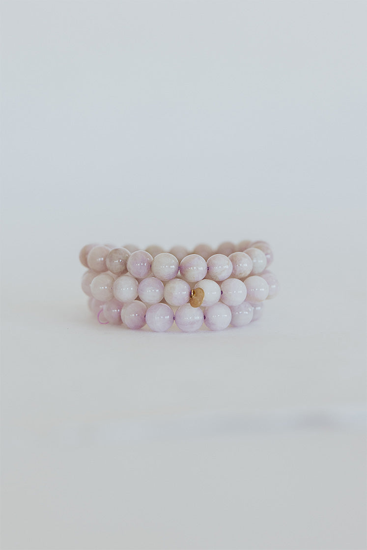 Stretchy Beaded Bracelet Large - Kunzite