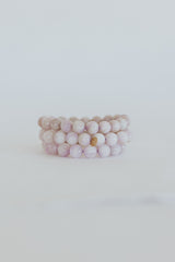 Stretchy Beaded Bracelet Large - Kunzite thumbnail