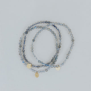 Stretchy Bracelet - Labradorite Faceted