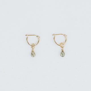 Sleeper Hoops - Large Diamond 14K Gold