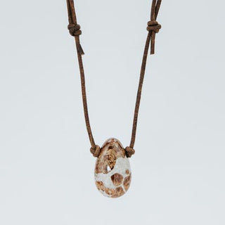 Leather Crystal Necklaces - B