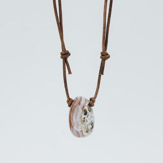 Leather Crystal Necklaces - B