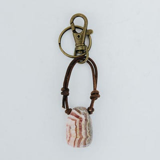Leather Crystal Keychains - A