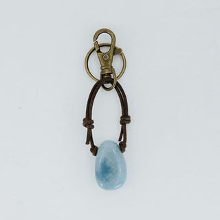 Leather Crystal Keychains - A