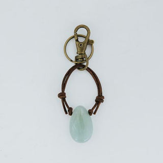 Leather Crystal Keychains - A