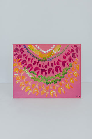 Leis fo Deis Painting - Pink Lei 8x10" Horizontal