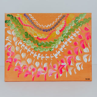 Leis fo Deis Painting - Orange Lei 11x14"