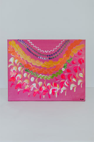 Leis fo Deis Painting - Pink Lei 11x14"