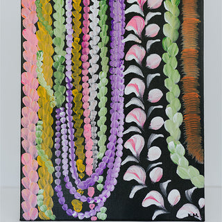 Leis fo Deis Painting - Black Lei Stand 11x14"