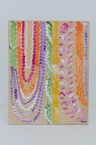 Leis fo Deis Painting - Tan Lei Stand 11x14"