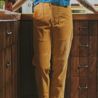 Retro Pocket Pants - Marigold Corduroy