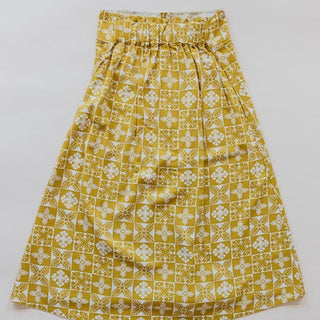 Brie Button Front Midi Skirt - Marigold