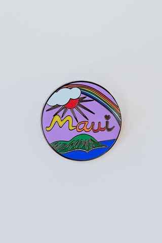 Wings Hawaii enamel pin - Maui circle 