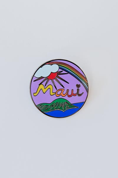 Enameled Pin - Maui Mountains