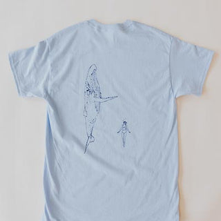 Men's Tee - Whale Dance - Sky Blue