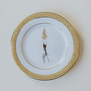 Mermaid's Gold Plates - Set of 4
