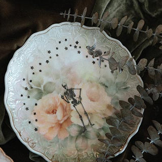Ornate Skeleton Dessert Plate
