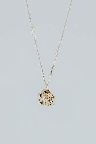 Monstera Leaf Necklace -14k