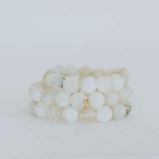 Stretchy Large Crystal Bracelet - Moonstone