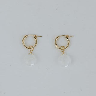 Charm Hoops - Moonstone