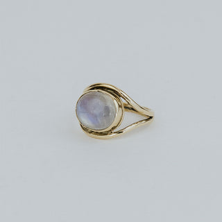 Evil Eye Ring - Moonstone 14k