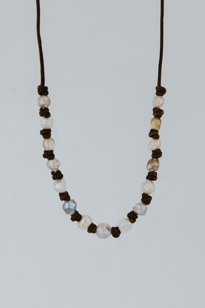 Knotted Freshwater Pearl Layering Necklace