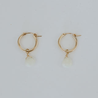 Clasp Hoop Earrings - Ethiopian Opal