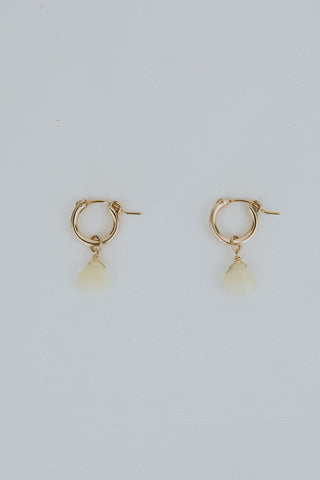 Small Clasp Hoop Earrings - Ethiopian Opal