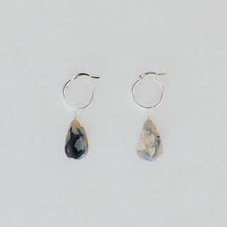 Clasping Hoop Earrings - Opal