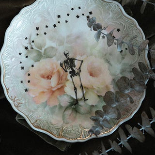 Ornate Skeleton Dessert Plate
