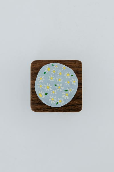 Handpainted Wooden Ring Box