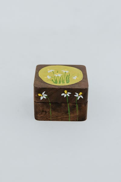 wings hawaii handpainted wooden ring box