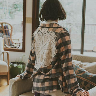 Paragon Flannel - Peach + Grey