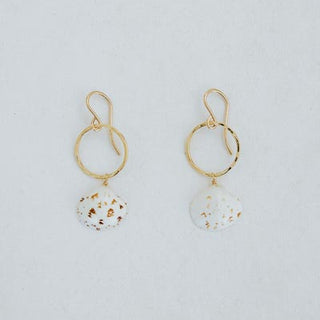 Wings Hawaii petite full circle venus clam shell earrings 14k gold filled