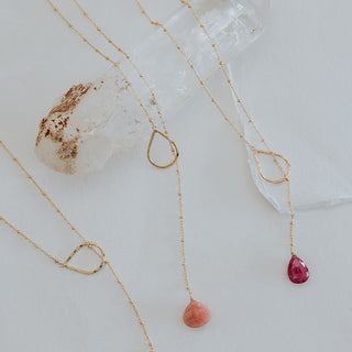 Lariat Necklace - Ruby