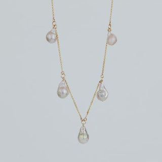 Chandelier Necklace - Pink Freshwater Pearl
