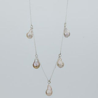 Chandelier Necklace - Pink Freshwater Pearl