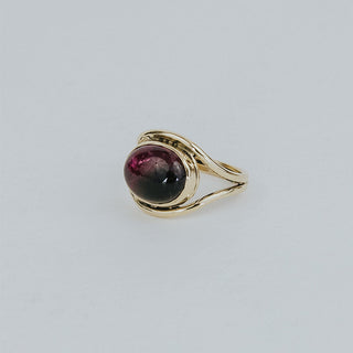 Evil Eye Ring - Tourmaline 14k