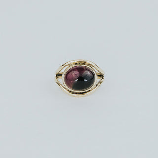 Evil Eye Ring - Tourmaline 14k