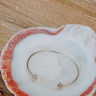 Banded Pink Tourmaline Cuff - 14k
