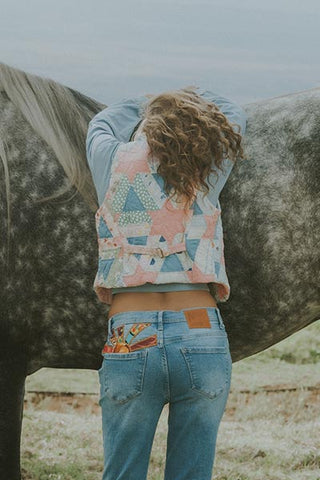 Wings Hawaii patchwork vest 