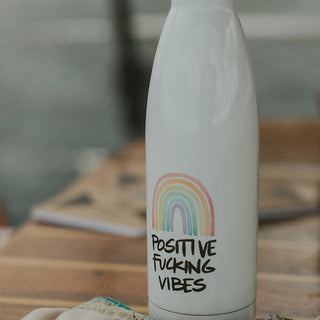 Stainless Steel Water Bottle - Positive Vibes
