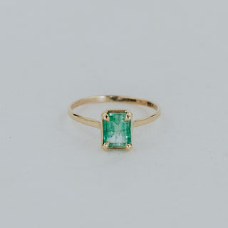 Prong Set Emerald Crystal Rings - 14k