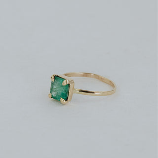 Prong Set Emerald Crystal Rings - 14k
