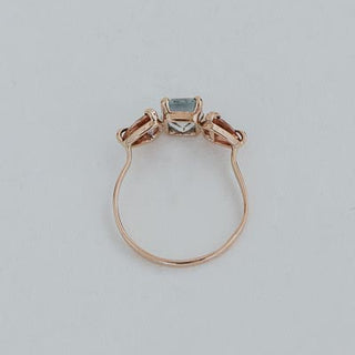 Trinity Ring - Aquamarine + Sunstone